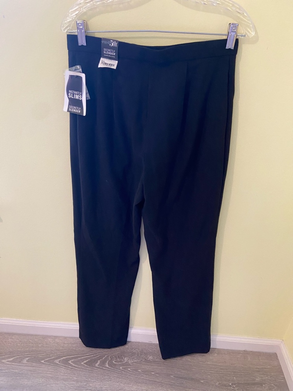 East 5th Black Slim-Fit Petite Trousers - Picture 3 of 4
